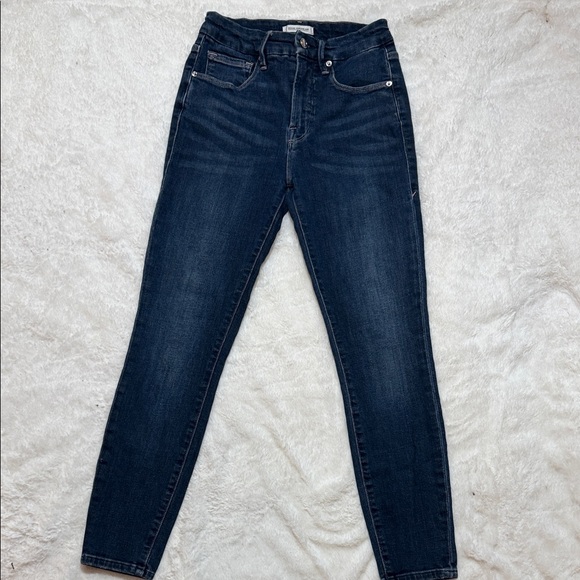 Good American Denim - Good American Deep Indigo Skinny Jeans